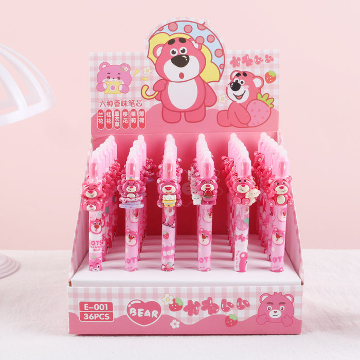 Wholesale erasable push pen fragrance cute gel pen