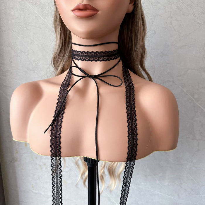 Wholesale Multi layered layered design, lace lace necklace, versatile scarf, collarbone