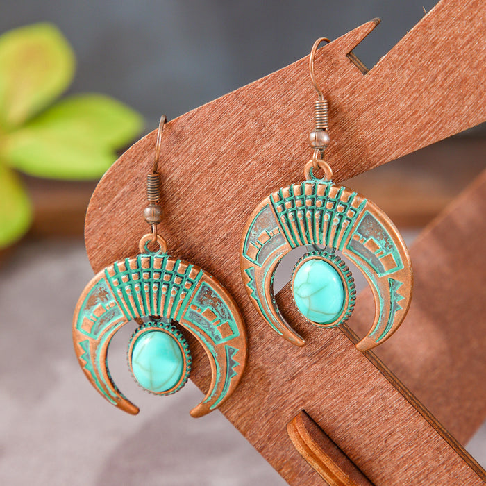 Wholesale Ethnic Vintage Heart Earring Set - Zinc Alloy Jewelry Accessory for Party Wear MOQ≥2