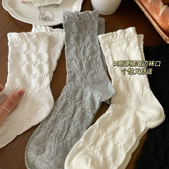 Wholesale Socks, mid length socks, pure cotton thin, retro long socks