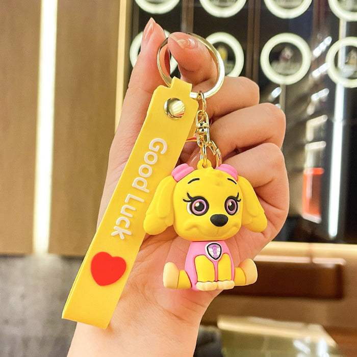 Wholesale Cartoon Doll Dog Family Silicone Keychain JDC-KC-Benxin034