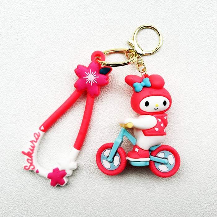 Wholesale PVC Cartoon Doll Bicycle Keychain JDC-KC-WuYi108