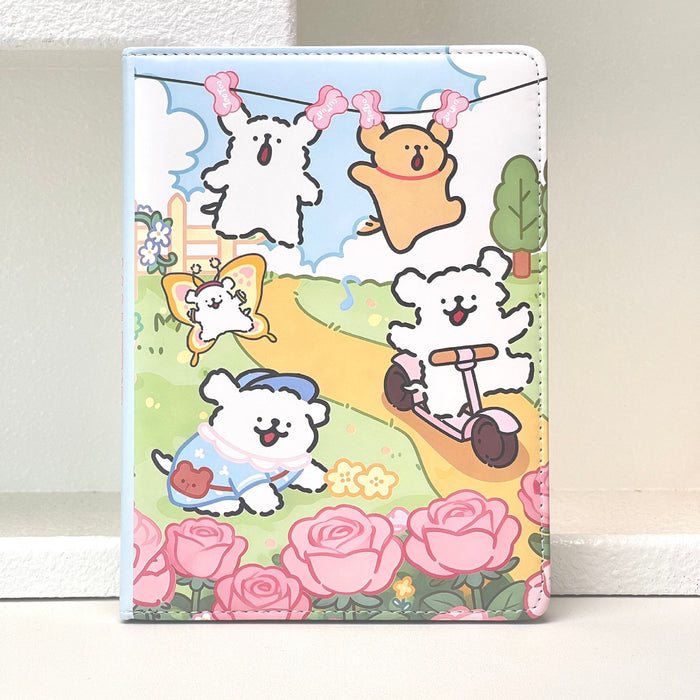Wholesale Cute Line Puppy A5 Faux Leather Notebook Full Color Pages Journal