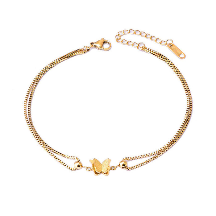 Wholesale Non-fading anklet,  trendy summer titanium steel anklet