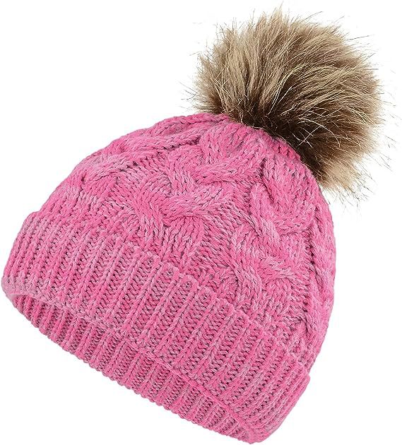 Wholesale winter children' s fur ball thickened wool hat
