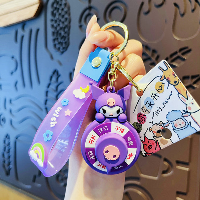 Wholesale Cartoon Cute Spinning PVC Keychains JDC-KC-Hangl007