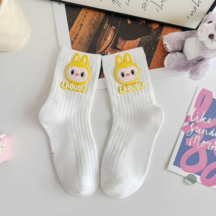 Wholesale Colorful Cartoon Accessories for Spring and Autumn Mid-Calf Socks for Boys and Girls