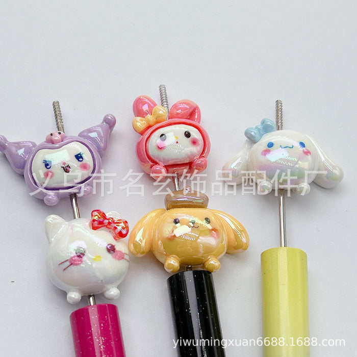 Wholesale 200PCS Electroplated Resin Cartoon Beads JDC-BDS-MingXuan006