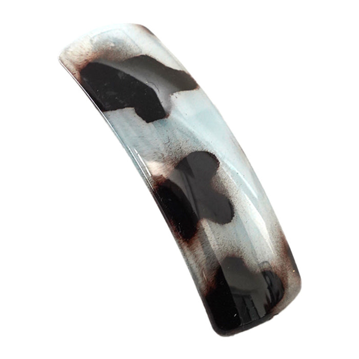 Wholesale Gold standard wide stripe smooth hair clip with high-end feel, black rear clip with spring clip, vintage hair clip