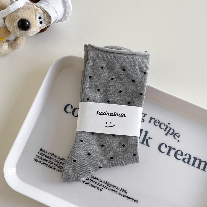 Wholesale Socks children retro rolled edge mid tube socks artistic socks