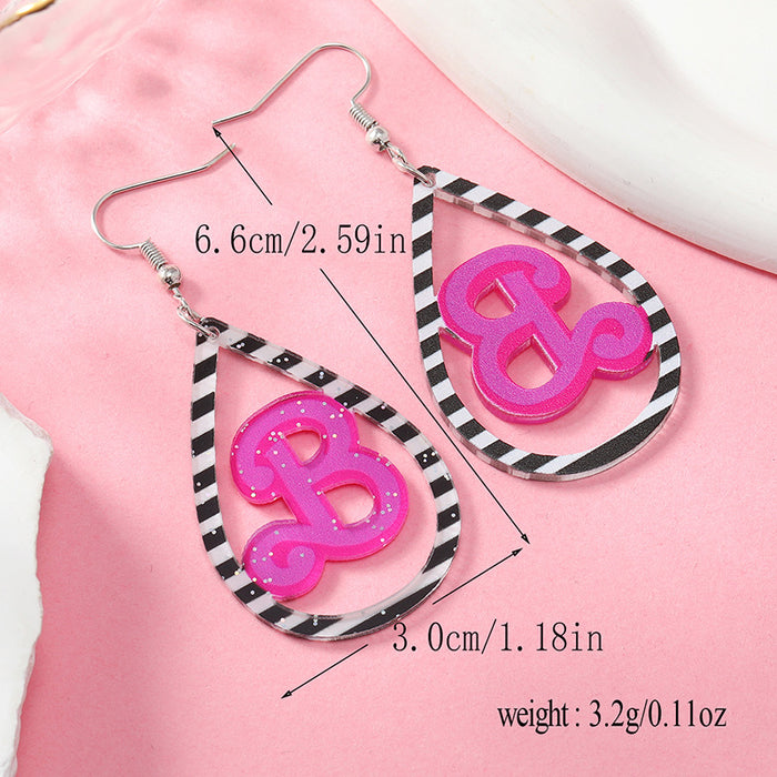 Wholesale Love Lady Apple Teacher Acrylic Earrings JDC-ES-FSY001