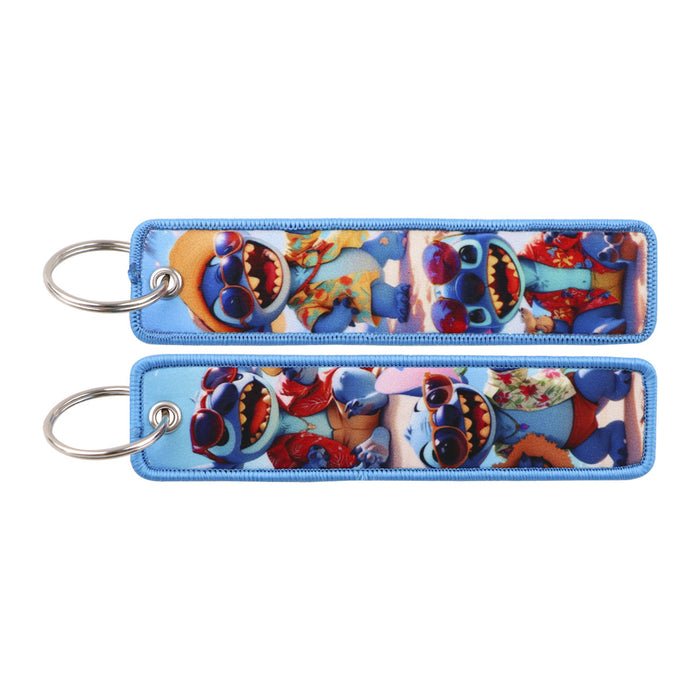 Wholesale Cartoon Cute Woven Label Lanyard Keychain JDC-KC-KKX004