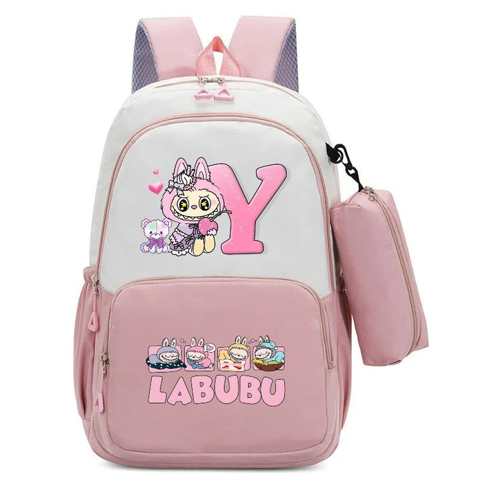 Wholesale cartoon print two-piece backpack set for primary and secondary school students