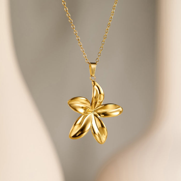 Wholesale Stainless Steel Gold Plated Clavicle Heart Necklace