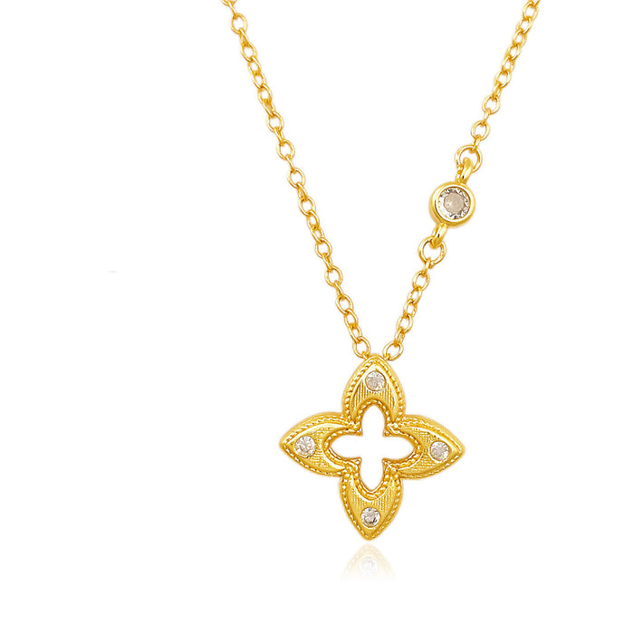 Wholesale Hollow necklace new exquisite and high-end titanium steel non fading collarbone chain