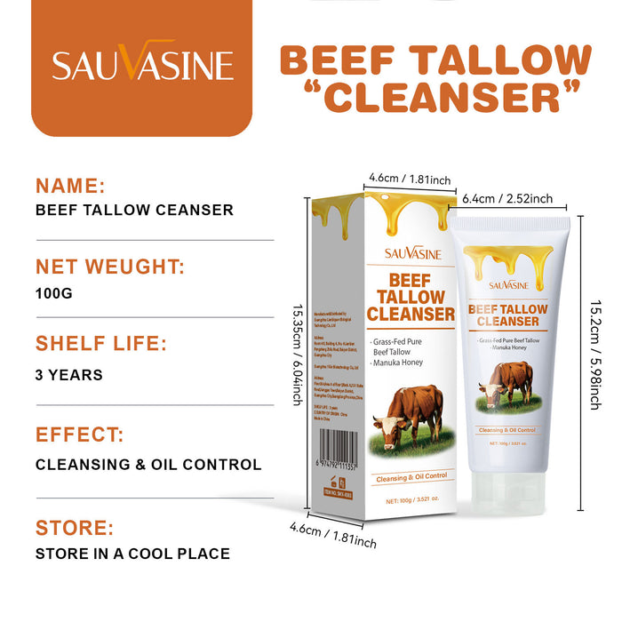 Wholesale Cow fat facial cleanser 100g mild cleansing and brightening skin tone facial cleanser