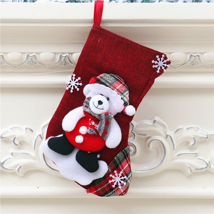 Wholesale Christmas stocking gift bags,  Christmas scene window display pendants,  Christmas decorations,  children' s candy bags