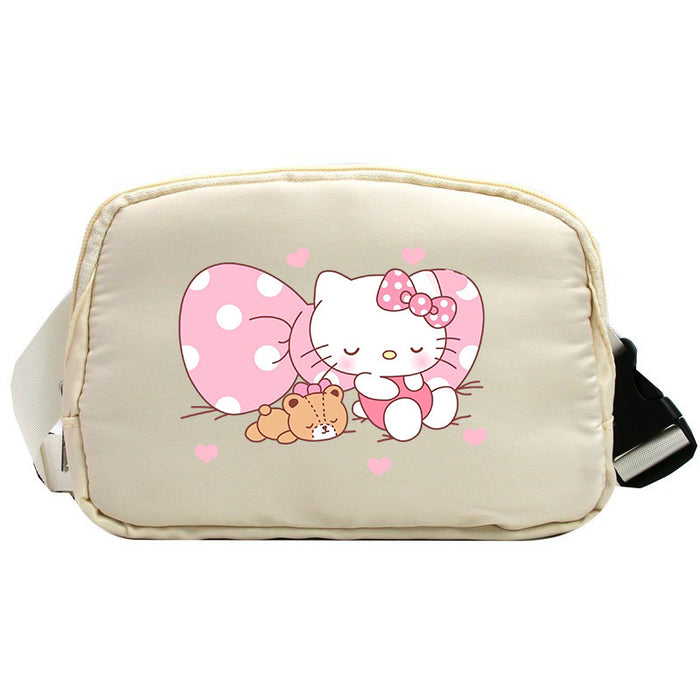 Wholesale Cat Cartoon Waterproof Sports Chest Bag  Versatile Crossbody Bag for Running with Phone Shoulder Bags