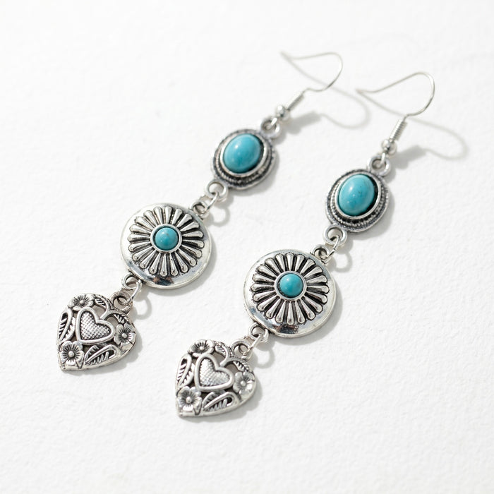 Wholesale Retro Turquoise Geometric Ear Accessories