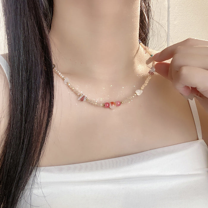 Wholesale Beaded necklace versatile, high-end, niche design, collarbone chain