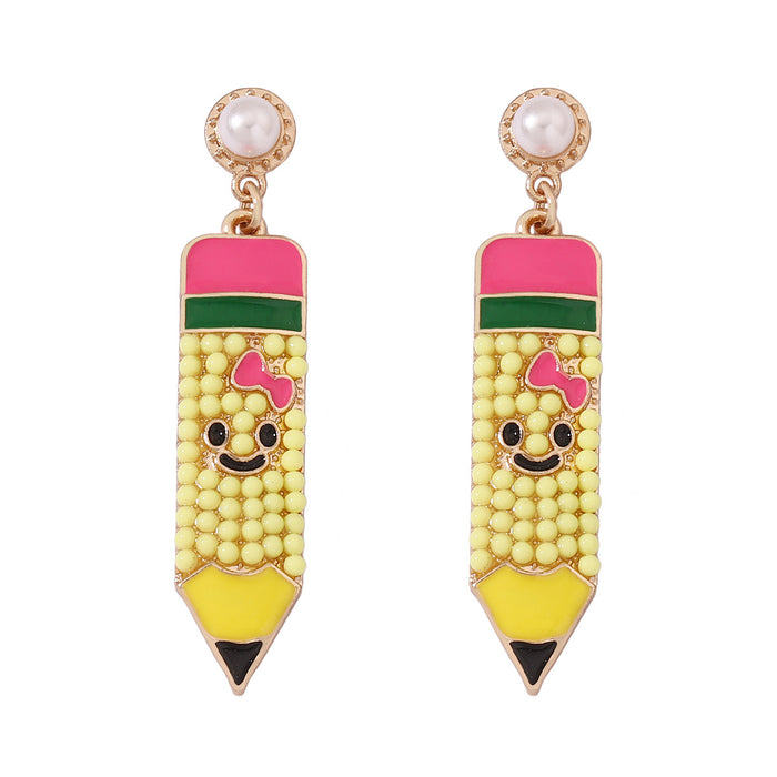 Wholesale popular pencil for learning in school season fashion trendy all-match earrings