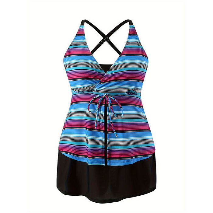 Wholesale Printed camisole plus size swimsuit for women, beach hot spring bikini swimsuit