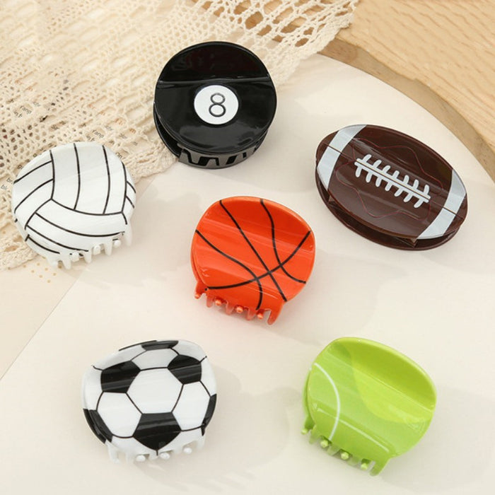 Wholesale Rugby Grabber Basketball Hairpin Football Volleyball Shark Clip Tennis Clip Creative Headwear Hair Accessories