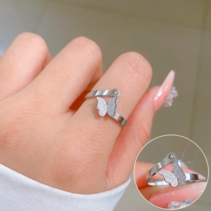 Wholesale Titanium Steel Cold Style Minimalist Style Disco Ring Men and Women Trendy Personality Simple Index Finger Ring JDC-RS-LG005