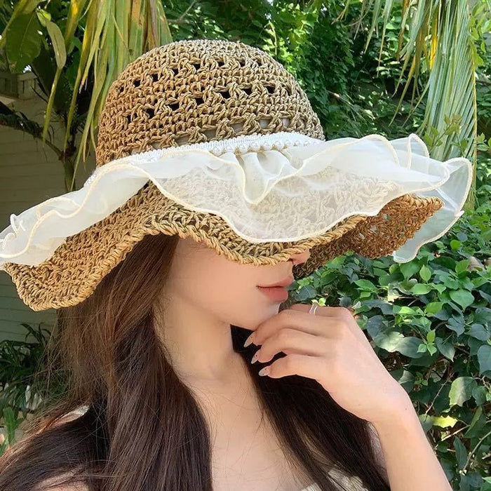 Wholesale Colorful Woven Hat Women's Summer Arrival Seaside Holiday Style Hat Big Brim Sunscreen Fisherman's Hat