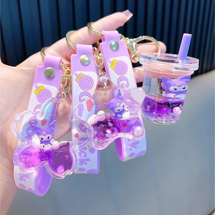 Wholesale Oil-filled Acrylic Quicksand Bottle Keychain (S) JDC-KC-WoA016