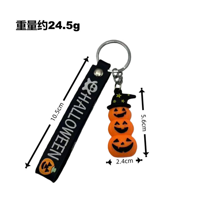 Wholesale PVC Pumpkin Ghost Keychain Spooky Car Key Accessory Party Gift