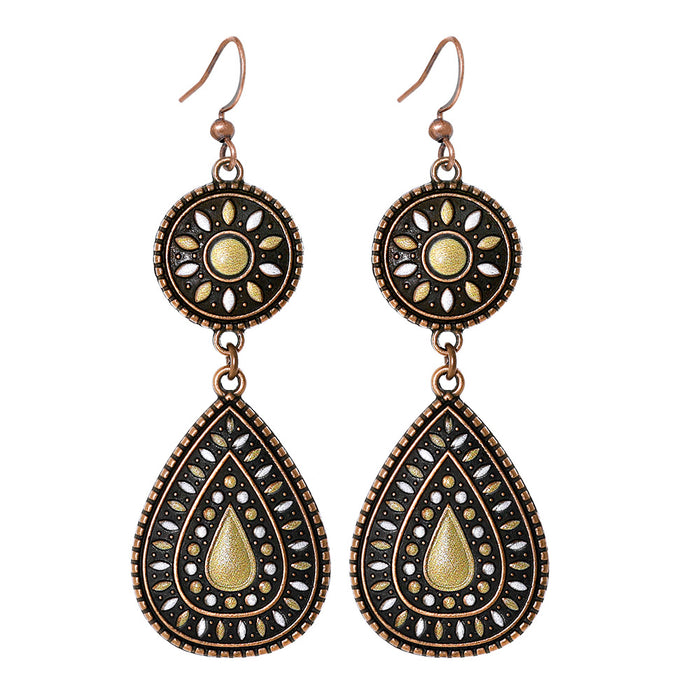 Wholesale Zinc Alloy Tassel Earring Set 12 Pairs - Vintage Ethnic Style Jewelry MOQ≥2