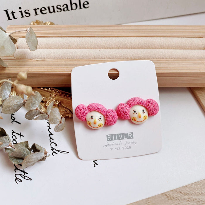 Wholesale alloy funny cute animation earrings JDC-ES-CST003