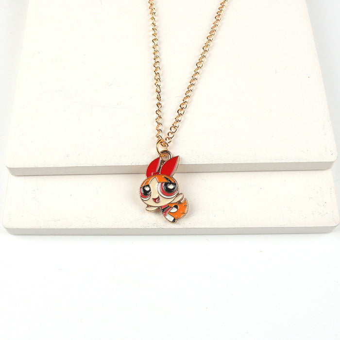 Wholesale Children Cartoon Alloy Pendant Necklace JDC-NE-FuYu005