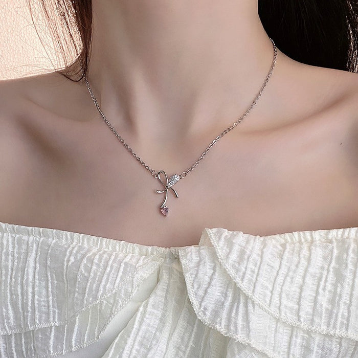 Wholesale Small and versatile necklace, light luxury collarbone chain, simple and high-end necklace