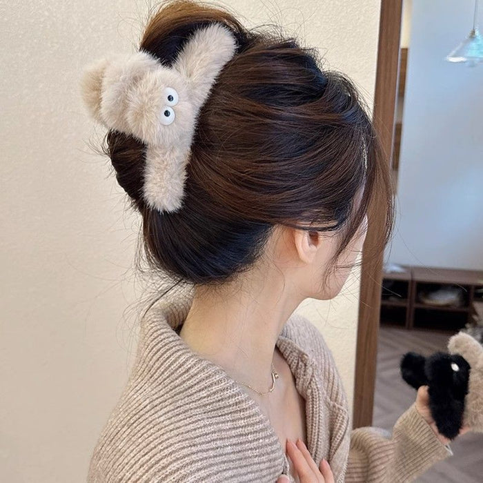 Wholesale Cute plush hair claw clip shark clip
