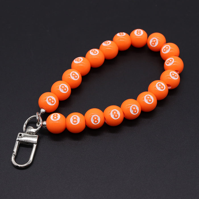 Wholesale Simple Alloy Door Buckle Black 8 Lanyard ins Mobile Phone Chain Keychain Pendant Bag Lanyard Accessories