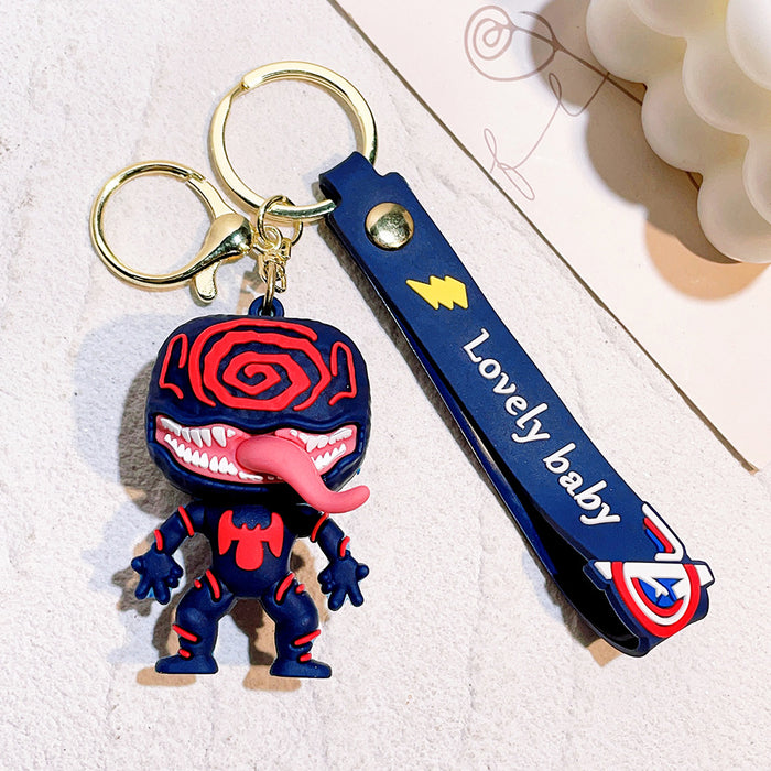 Wholesale Silicone Cartoon Doll Keychain JDC-KC-Qiwei024