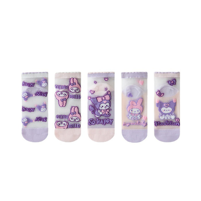 Wholesale 5 Pairs Set Summer Children's Cartoon Thin Breathable Cotton Socks JDC-SK-Pingt004