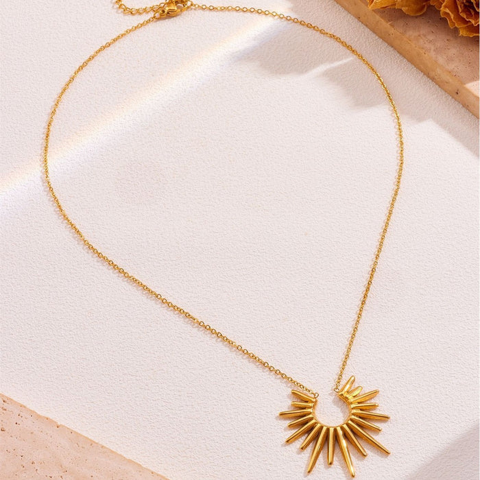 Wholesale Titanium steel shimmer necklace with high-end feel, personalized simplicity, stainless steel jewelry