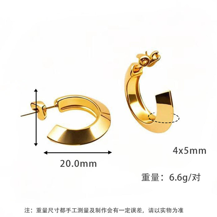 Wholesale New earrings with fashionable and timeless stainless steel ear accessories