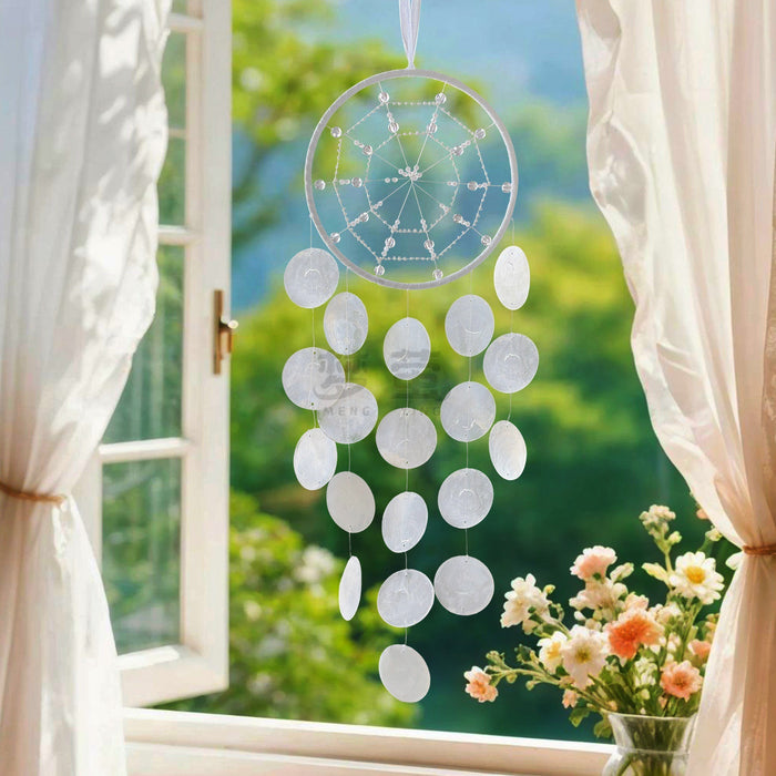 Wholesale Dreamy Cobweb Shell Wind Chime Ornament Handmade MOQ≥2