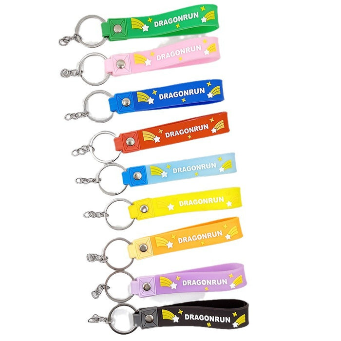 Wholesale key chain bag pendant accessories silicone leather rope pvc key chain