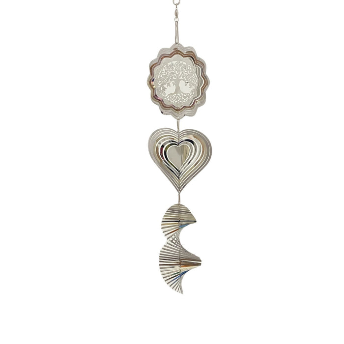Wholesale Stainless steel 10cm Tree of Life rotating wind chime