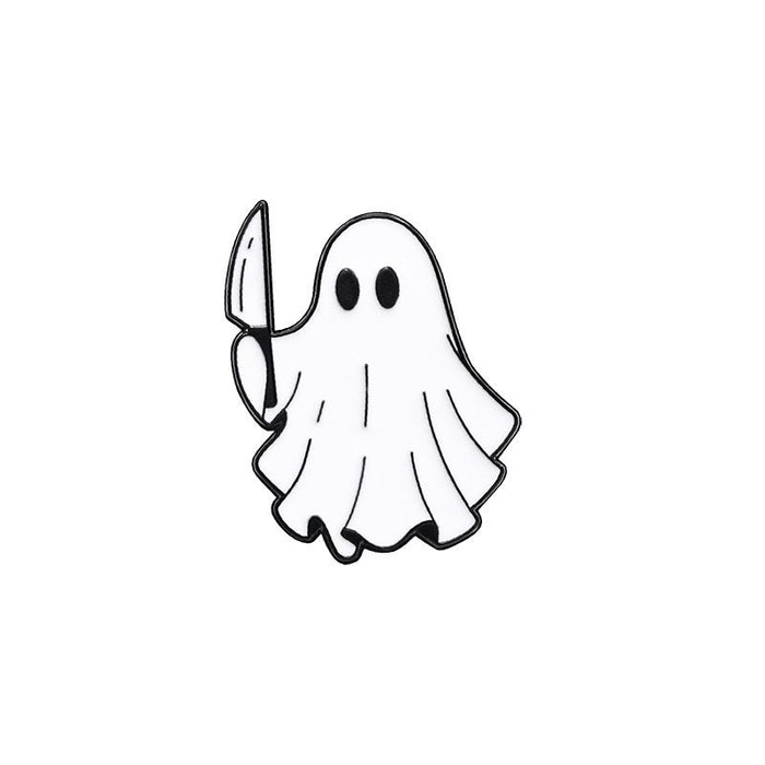 Wholesale  Series Brooch Pumpkin Skull Ghost Alloy Oil Dropping Metal Cartoon Punk Horror Badge