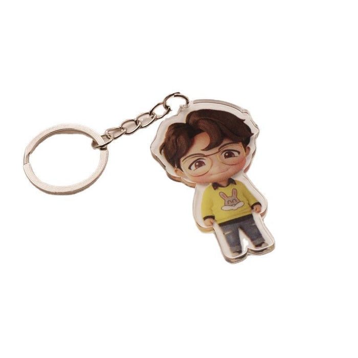 Wholesale Cartoon Frosted Acrylic Keychain JDC-KC-HanTian006