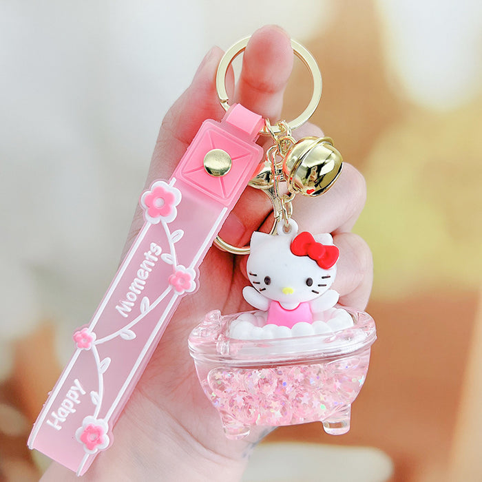 Wholesale Acrylic Cartoon Oil Quicksand Keychain JDC-KC-RunX010