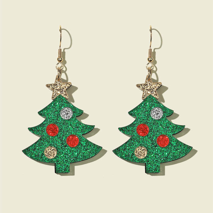 Wholesale Christmas Acrylic Cartoon Color Matching Earrings JDC-ES-JunJie013