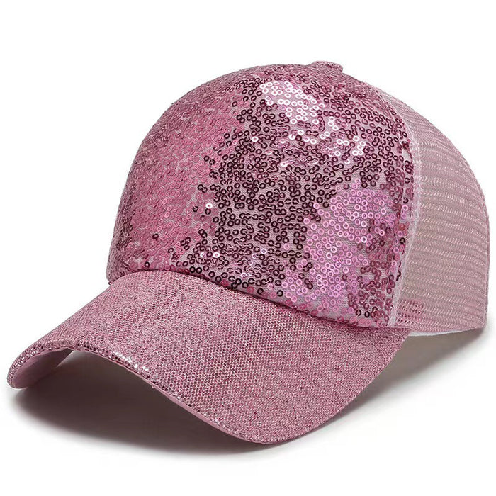 Wholesale 10pcs Light Panel Sequin Eyes Cotton Polyester Baseball Cap JDC-FH-HaJie001