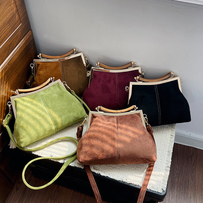 Wholesale Trendy Suede Crossbody Bag Black Street Fashion Boutique Resale